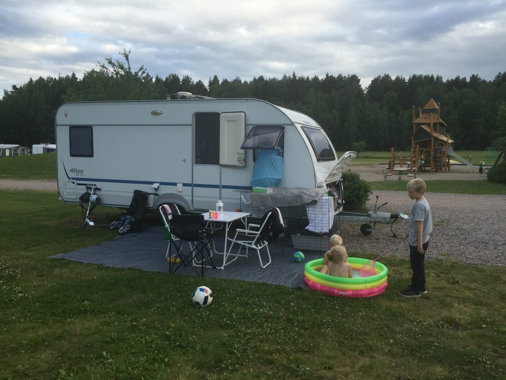 Camping vid Parken Zoo i Eskilstuna.
